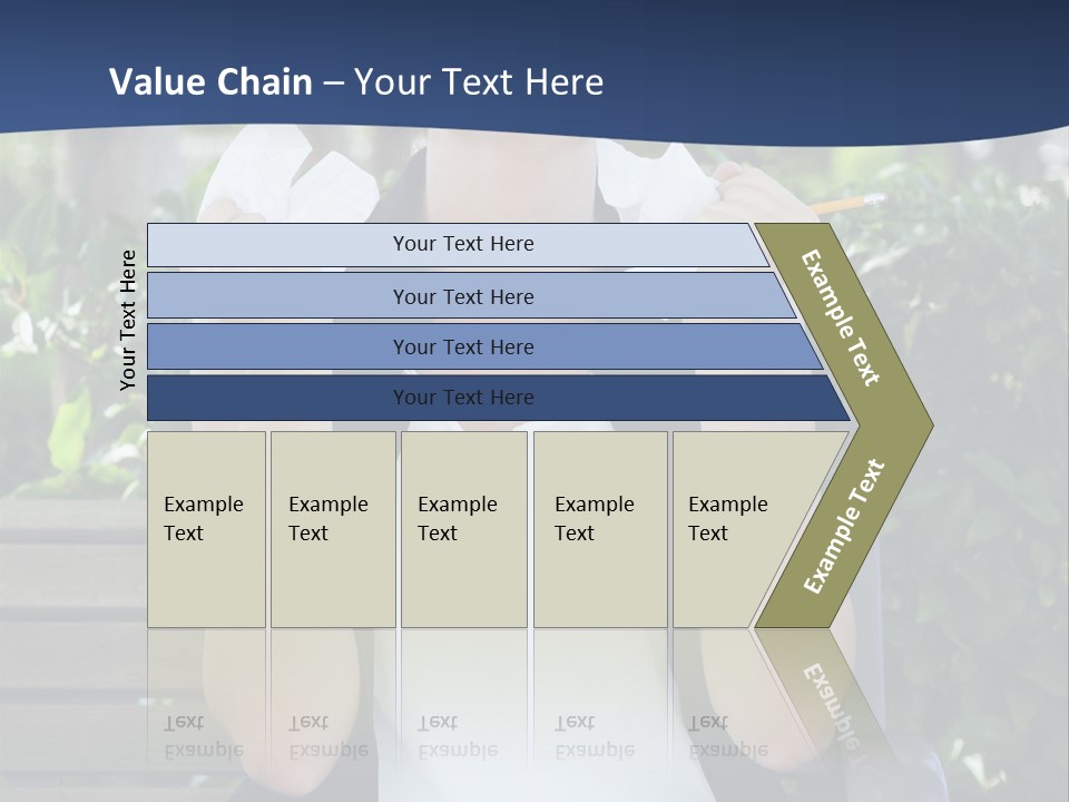 A Woman Sitting On A Bench Holding A Piece Of Paper PowerPoint Template