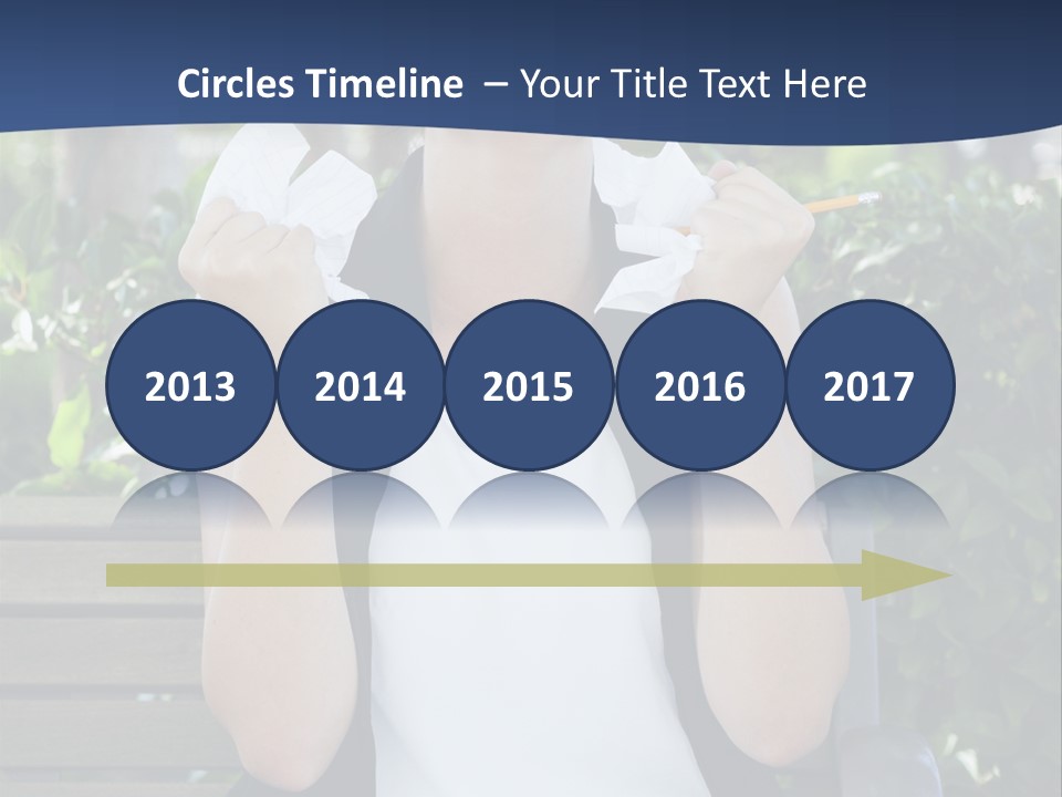 A Woman Sitting On A Bench Holding A Piece Of Paper PowerPoint Template