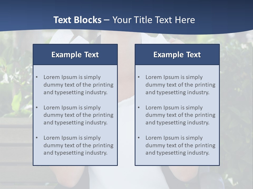 A Woman Sitting On A Bench Holding A Piece Of Paper PowerPoint Template