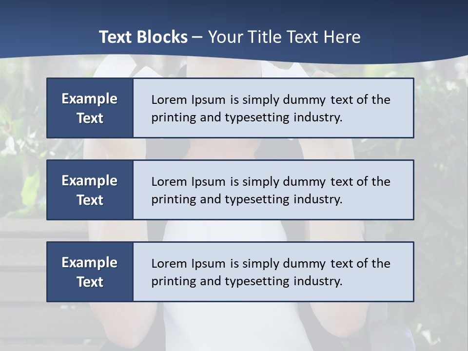 A Woman Sitting On A Bench Holding A Piece Of Paper PowerPoint Template