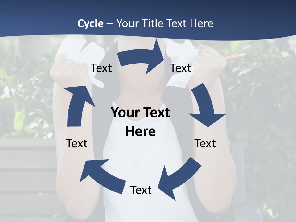 A Woman Sitting On A Bench Holding A Piece Of Paper PowerPoint Template