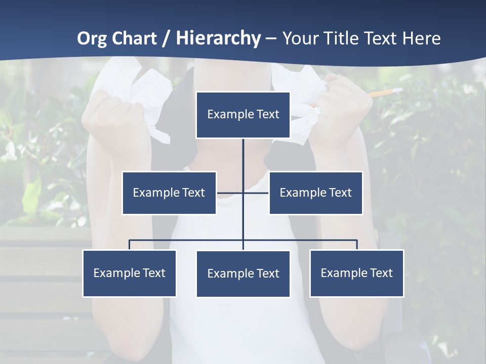 A Woman Sitting On A Bench Holding A Piece Of Paper PowerPoint Template