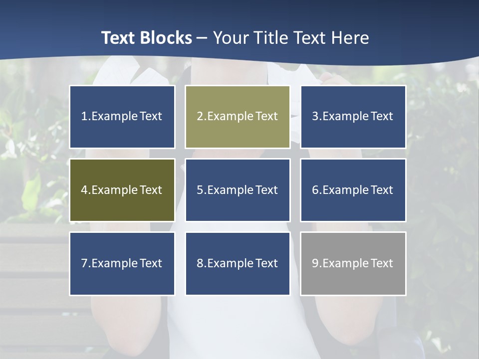 A Woman Sitting On A Bench Holding A Piece Of Paper PowerPoint Template