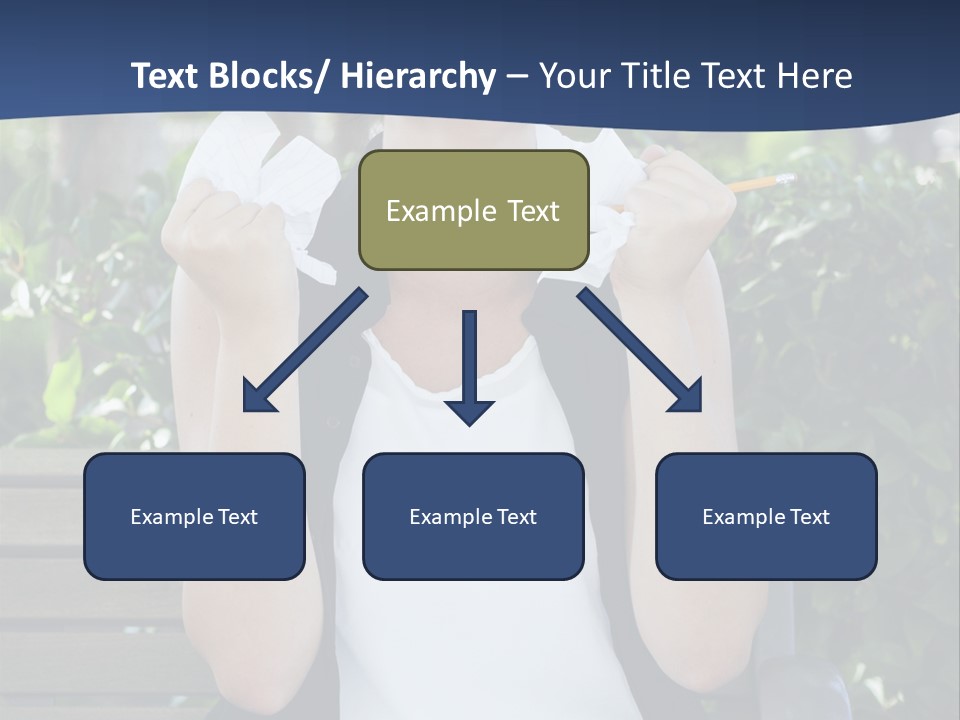 A Woman Sitting On A Bench Holding A Piece Of Paper PowerPoint Template