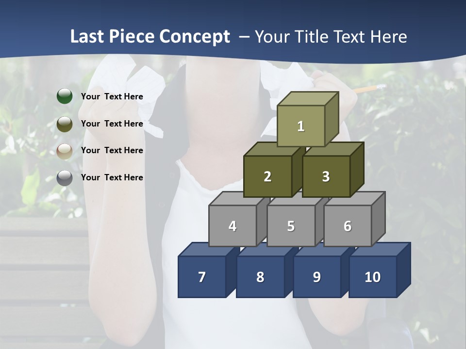 A Woman Sitting On A Bench Holding A Piece Of Paper PowerPoint Template