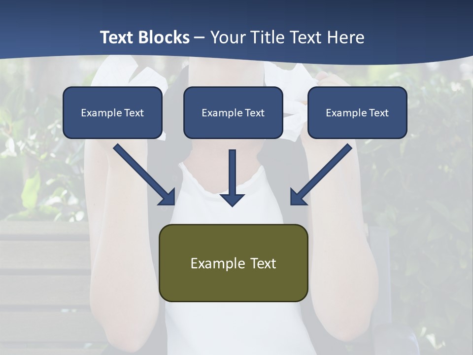 A Woman Sitting On A Bench Holding A Piece Of Paper PowerPoint Template