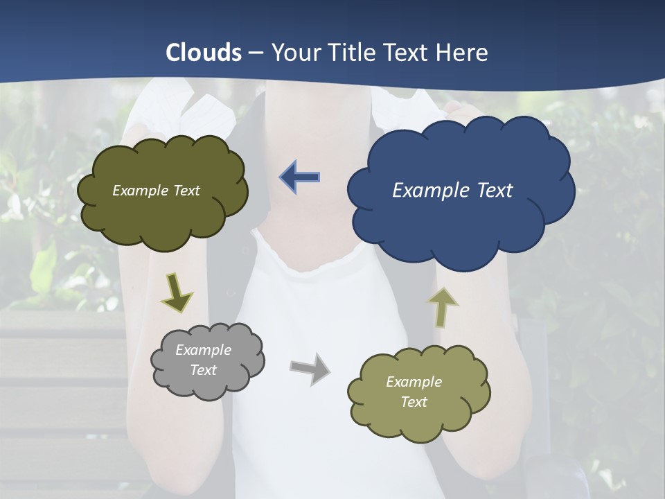 A Woman Sitting On A Bench Holding A Piece Of Paper PowerPoint Template