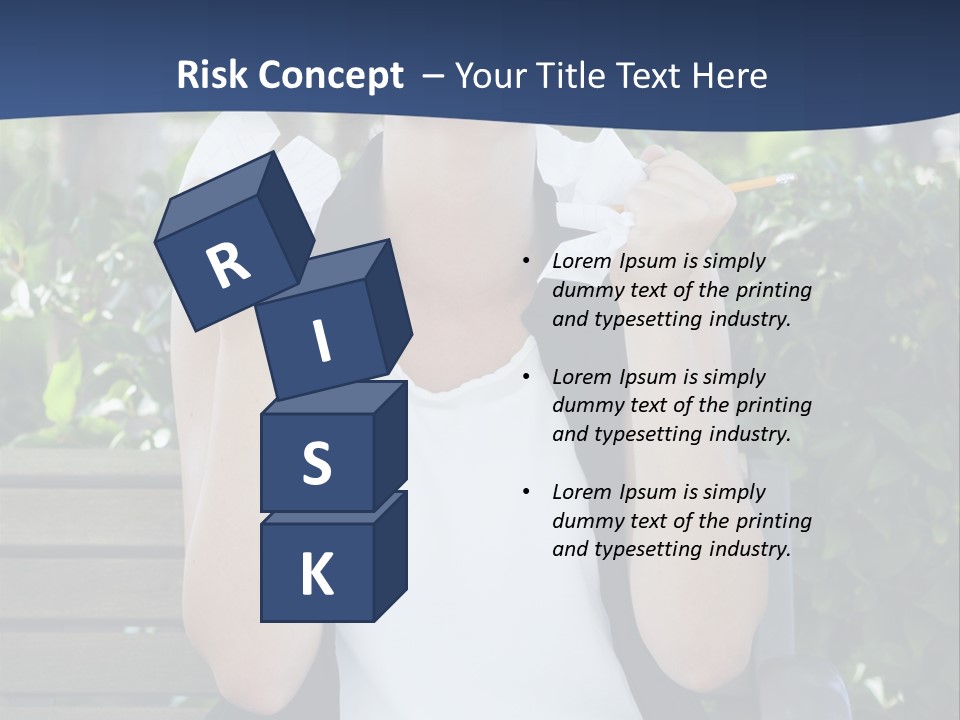 A Woman Sitting On A Bench Holding A Piece Of Paper PowerPoint Template