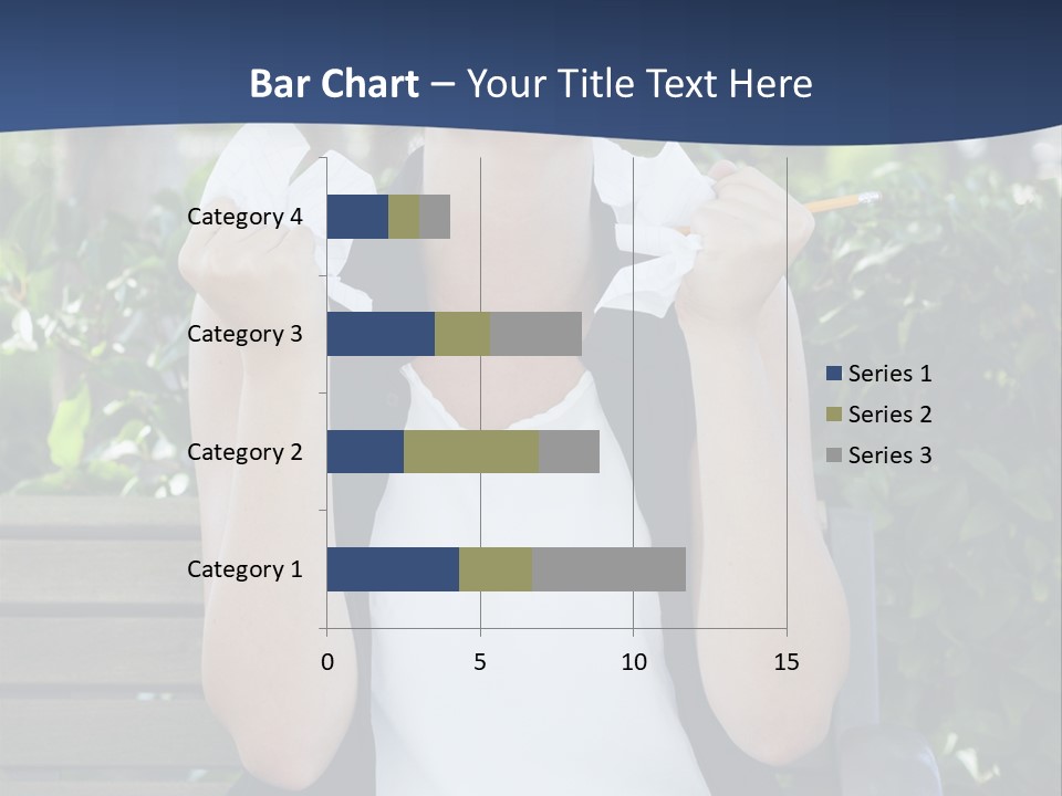 A Woman Sitting On A Bench Holding A Piece Of Paper PowerPoint Template