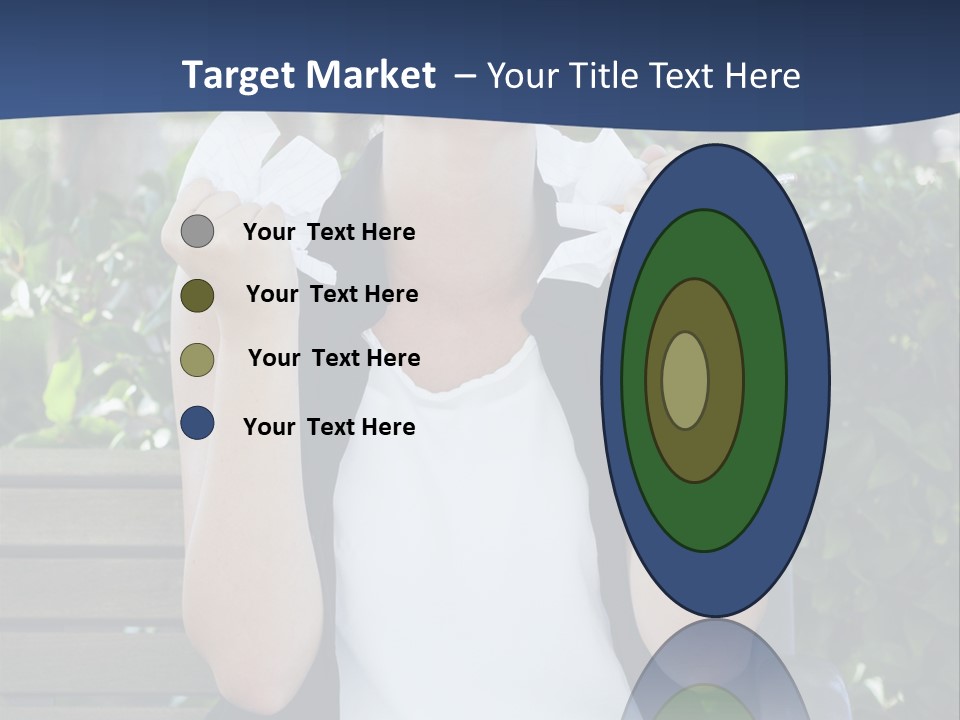 A Woman Sitting On A Bench Holding A Piece Of Paper PowerPoint Template