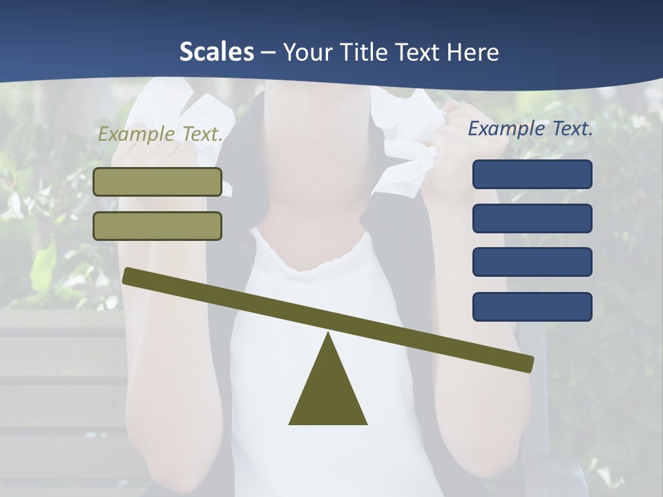 A Woman Sitting On A Bench Holding A Piece Of Paper PowerPoint Template