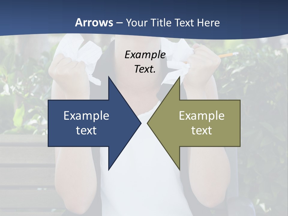 A Woman Sitting On A Bench Holding A Piece Of Paper PowerPoint Template