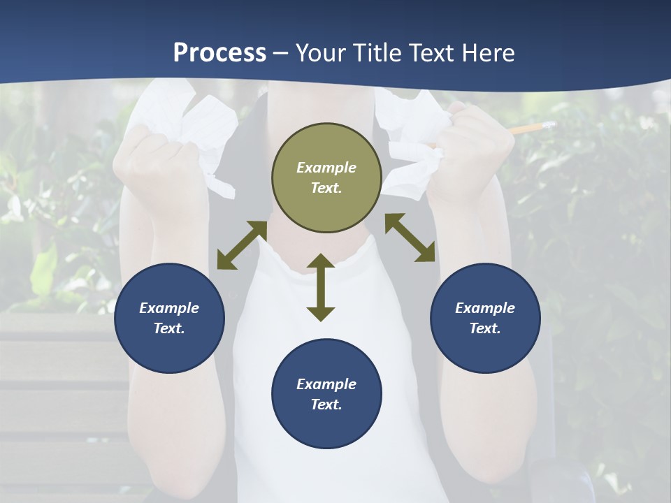 A Woman Sitting On A Bench Holding A Piece Of Paper PowerPoint Template