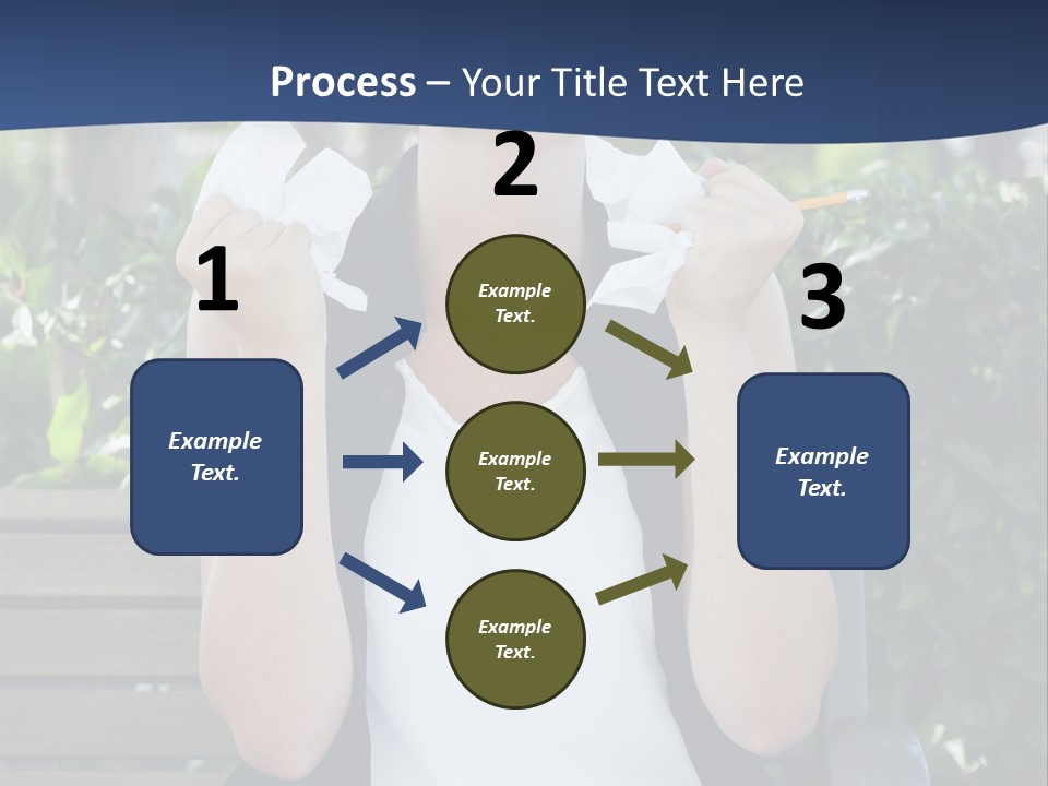 A Woman Sitting On A Bench Holding A Piece Of Paper PowerPoint Template