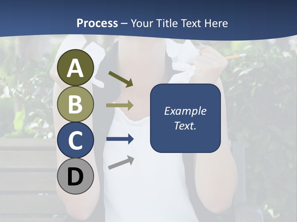 A Woman Sitting On A Bench Holding A Piece Of Paper PowerPoint Template