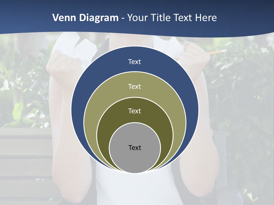 A Woman Sitting On A Bench Holding A Piece Of Paper PowerPoint Template