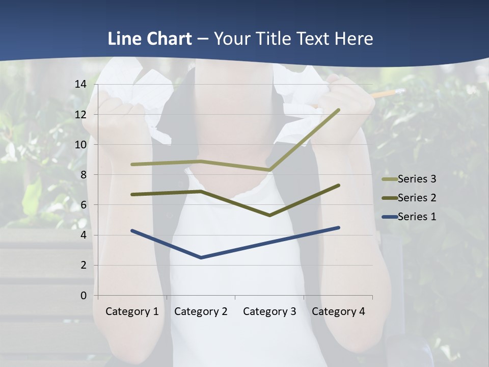 A Woman Sitting On A Bench Holding A Piece Of Paper PowerPoint Template