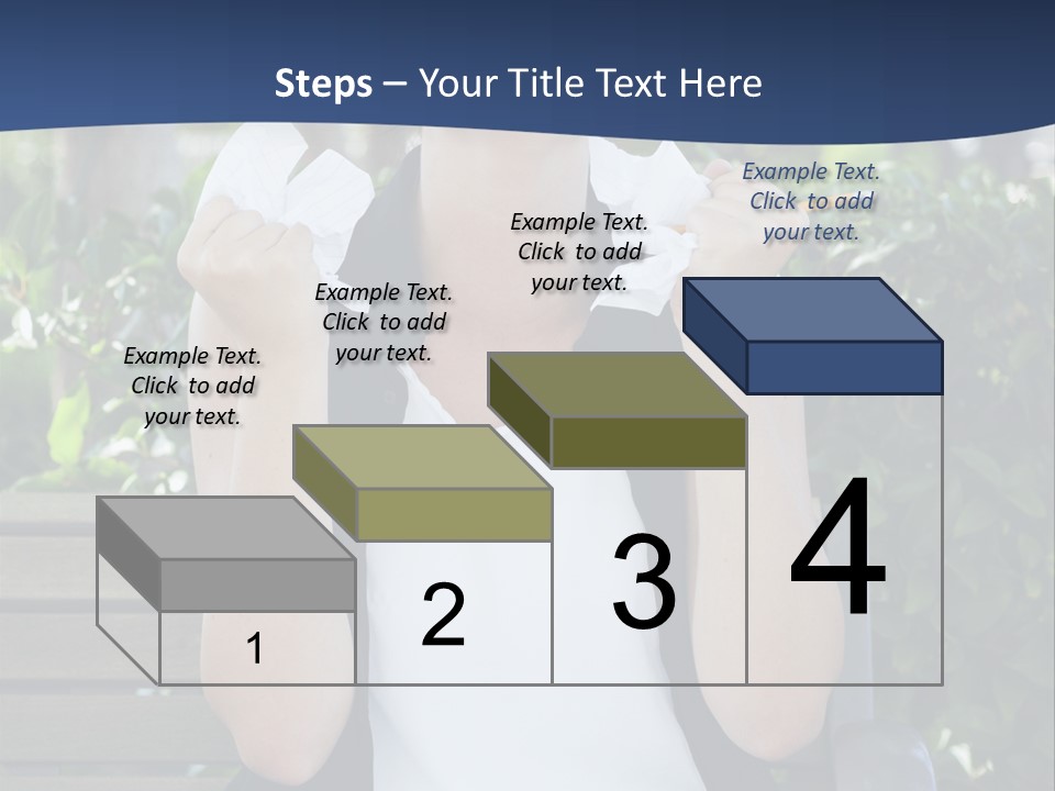 A Woman Sitting On A Bench Holding A Piece Of Paper PowerPoint Template