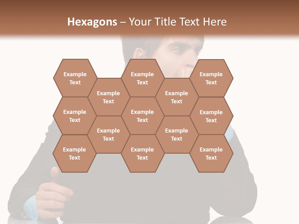 A Man In A Suit Is Using A Laptop PowerPoint Template