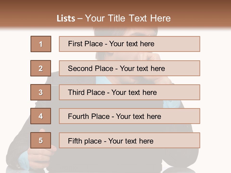 A Man In A Suit Is Using A Laptop PowerPoint Template