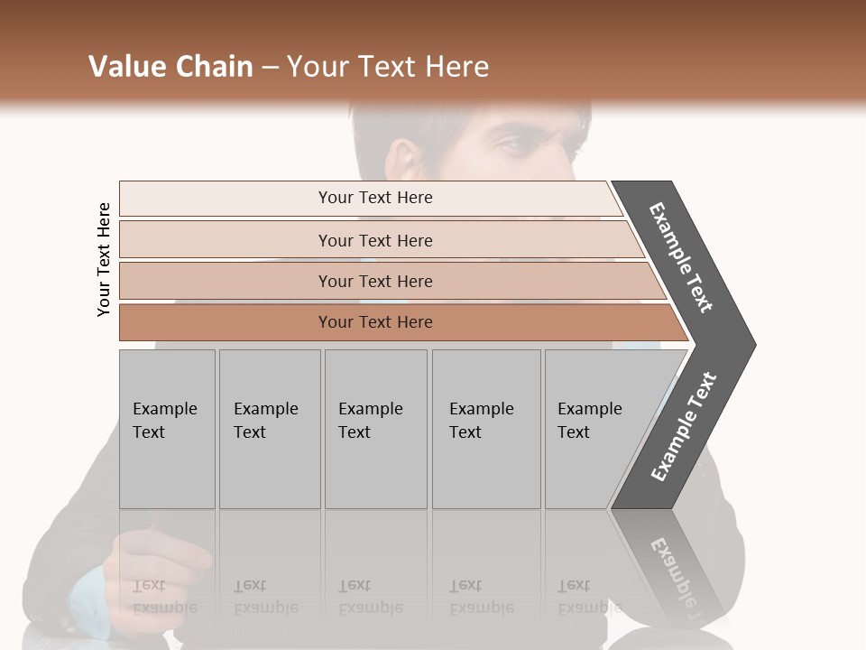 A Man In A Suit Is Using A Laptop PowerPoint Template