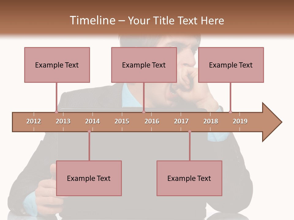A Man In A Suit Is Using A Laptop PowerPoint Template