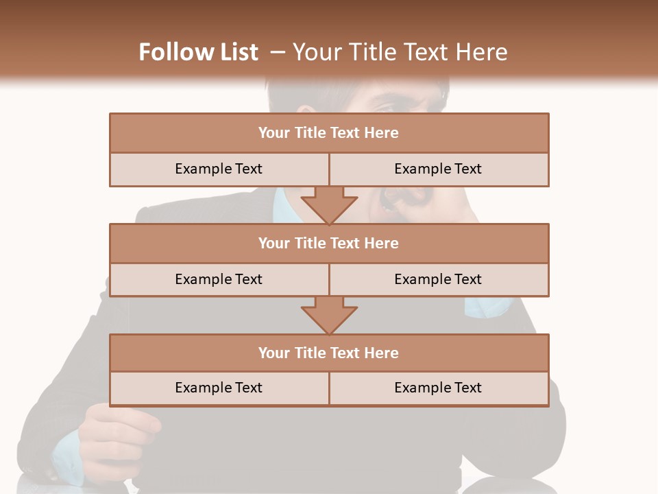A Man In A Suit Is Using A Laptop PowerPoint Template