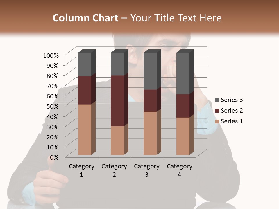 A Man In A Suit Is Using A Laptop PowerPoint Template