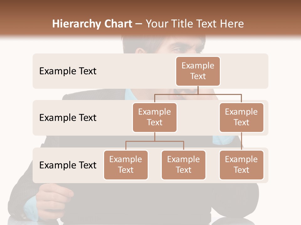 A Man In A Suit Is Using A Laptop PowerPoint Template