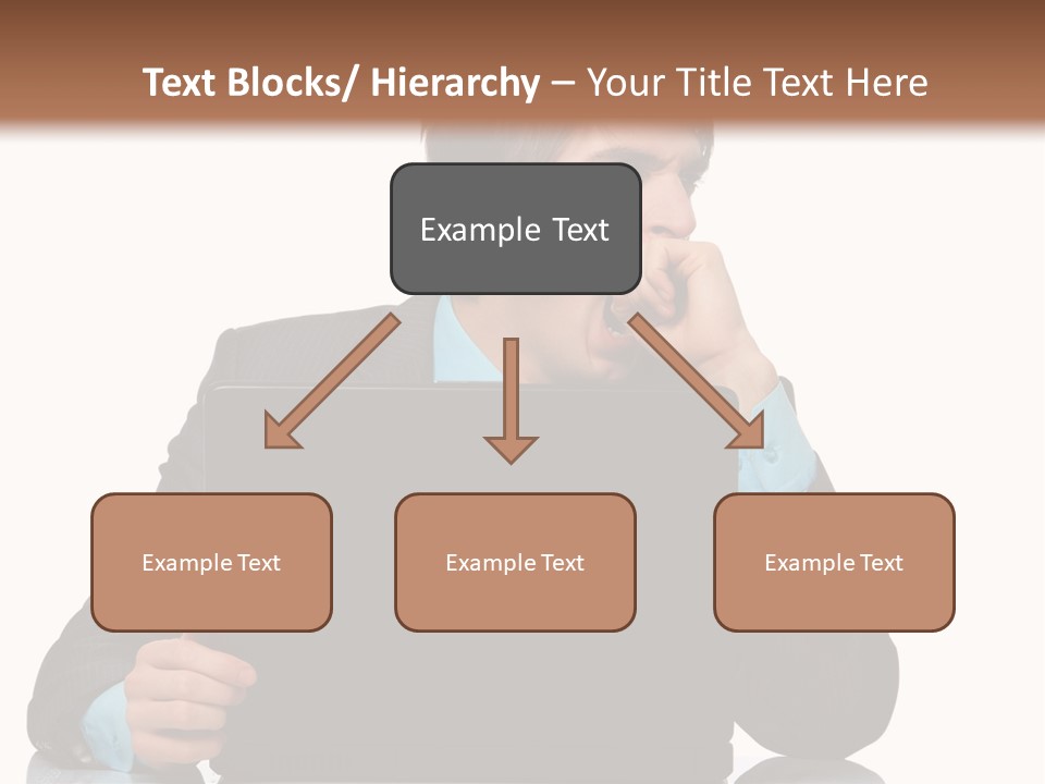 A Man In A Suit Is Using A Laptop PowerPoint Template