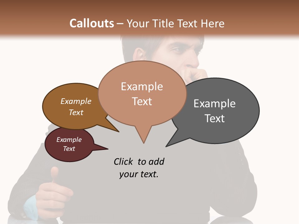 A Man In A Suit Is Using A Laptop PowerPoint Template