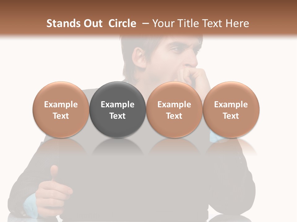 A Man In A Suit Is Using A Laptop PowerPoint Template