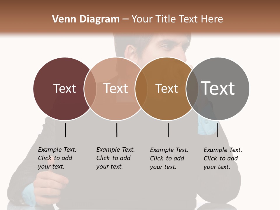 A Man In A Suit Is Using A Laptop PowerPoint Template