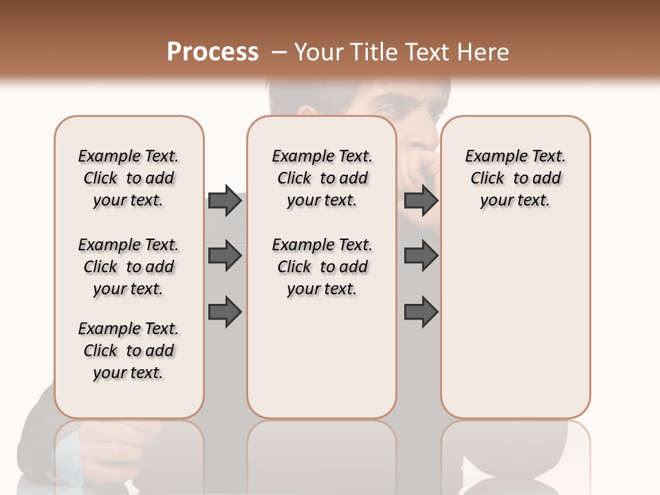 A Man In A Suit Is Using A Laptop PowerPoint Template