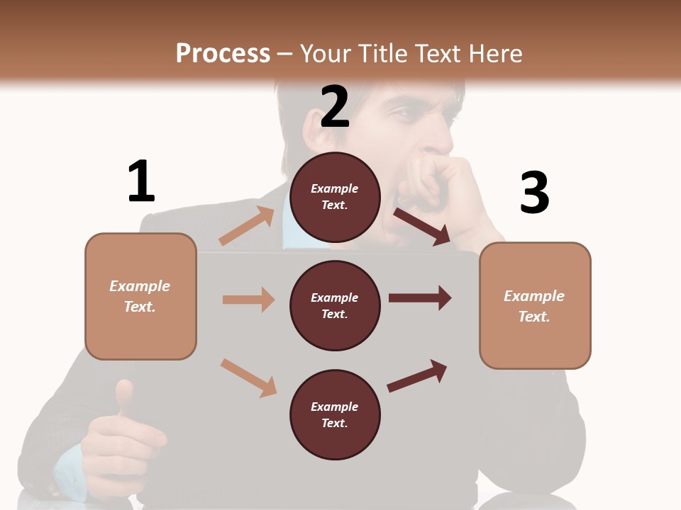 A Man In A Suit Is Using A Laptop PowerPoint Template