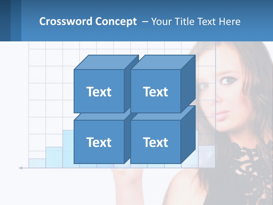 A Woman In A Black Dress With A Red Circle Over Her Head PowerPoint Template