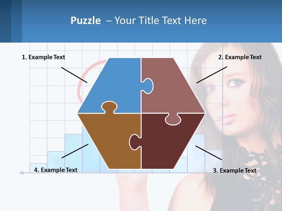 A Woman In A Black Dress With A Red Circle Over Her Head PowerPoint Template