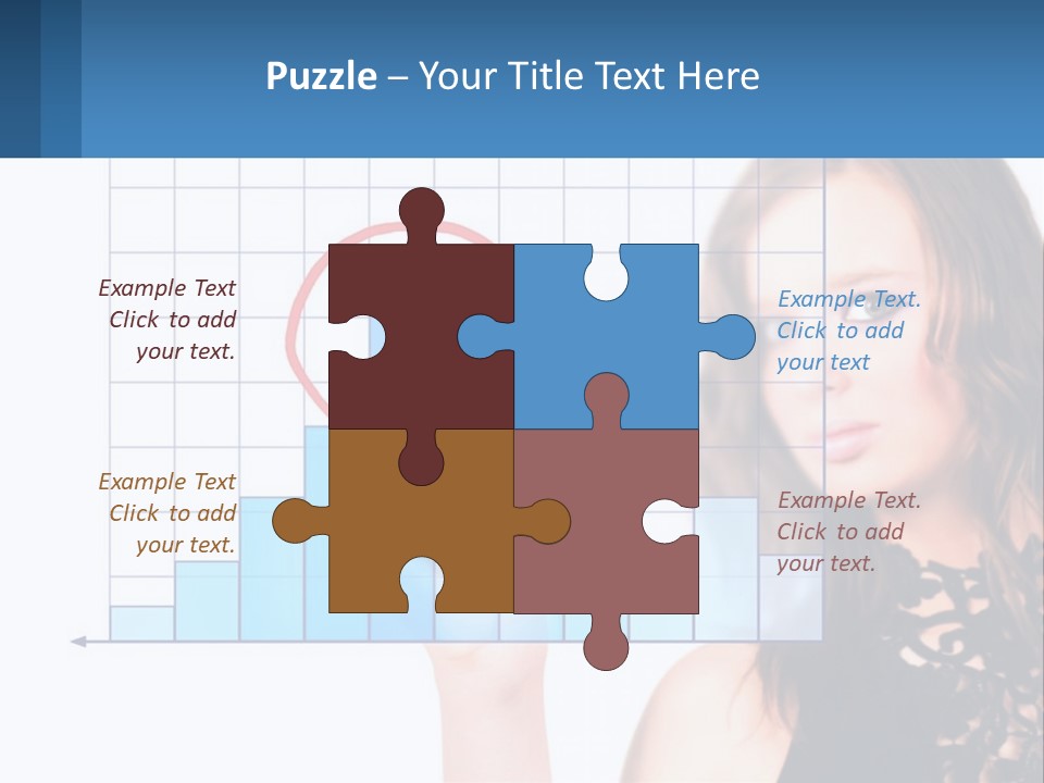 A Woman In A Black Dress With A Red Circle Over Her Head PowerPoint Template