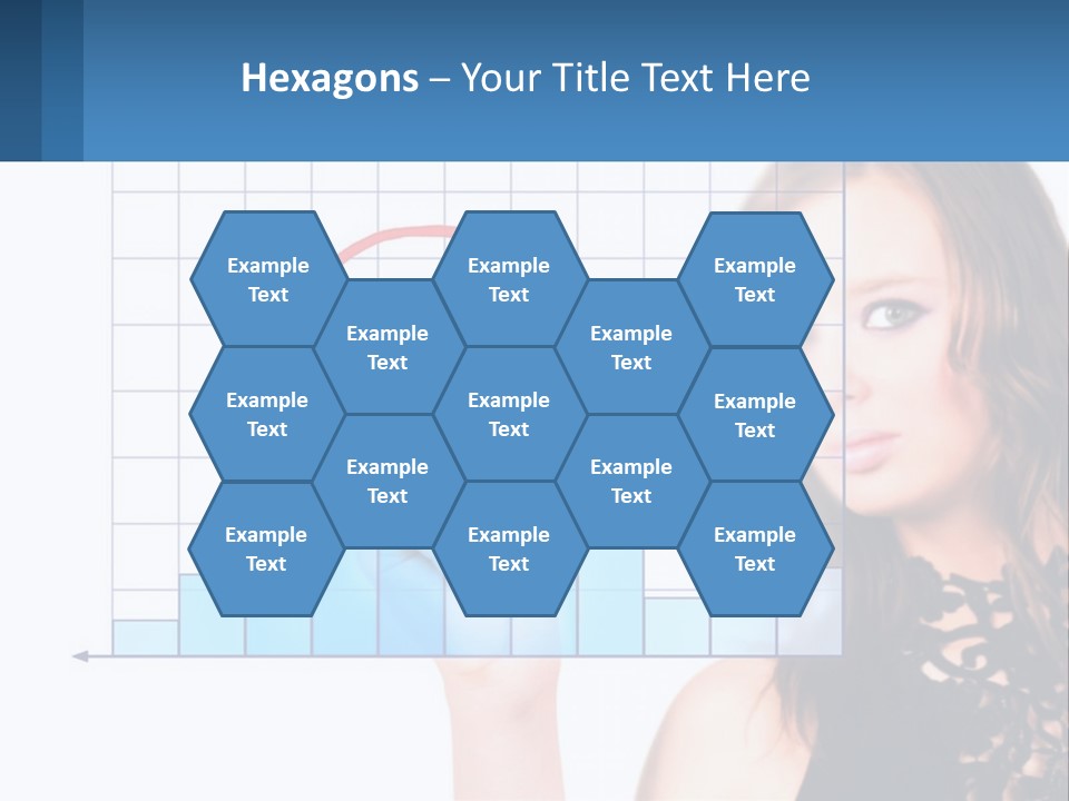 A Woman In A Black Dress With A Red Circle Over Her Head PowerPoint Template