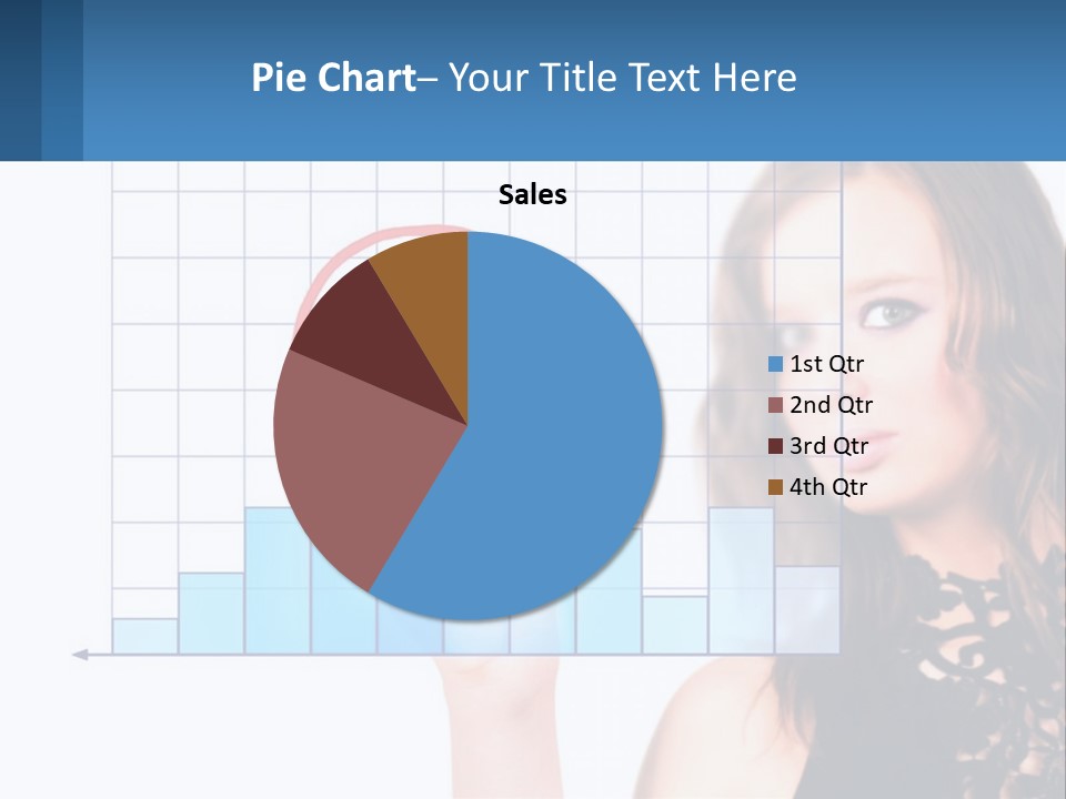 A Woman In A Black Dress With A Red Circle Over Her Head PowerPoint Template