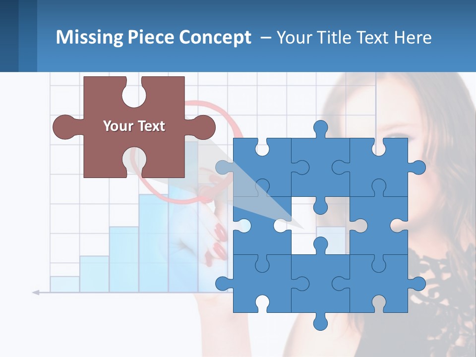 A Woman In A Black Dress With A Red Circle Over Her Head PowerPoint Template