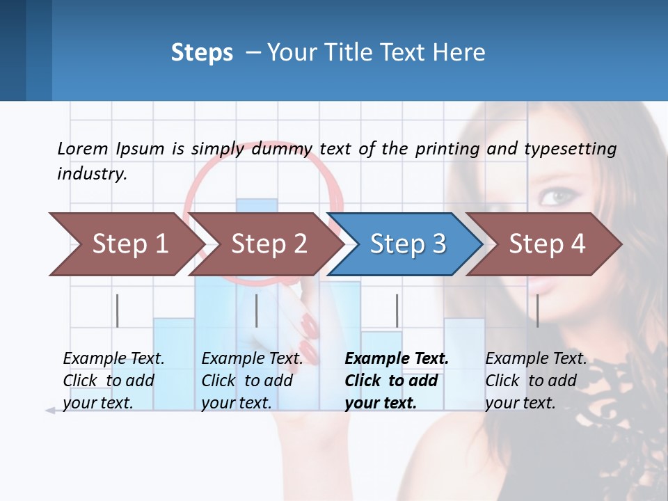 A Woman In A Black Dress With A Red Circle Over Her Head PowerPoint Template