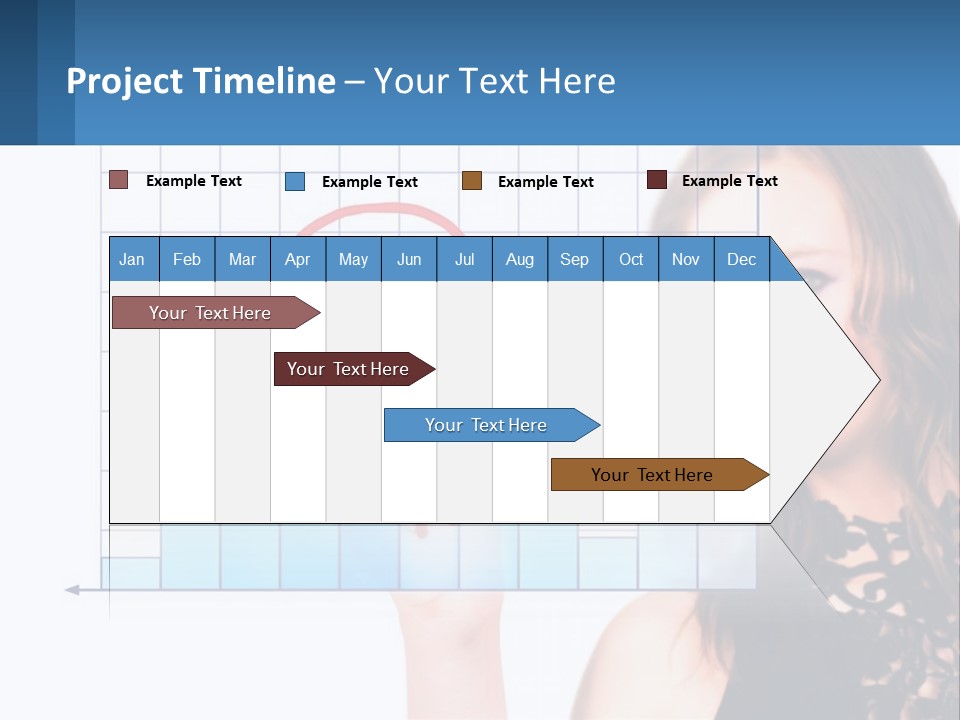 A Woman In A Black Dress With A Red Circle Over Her Head PowerPoint Template