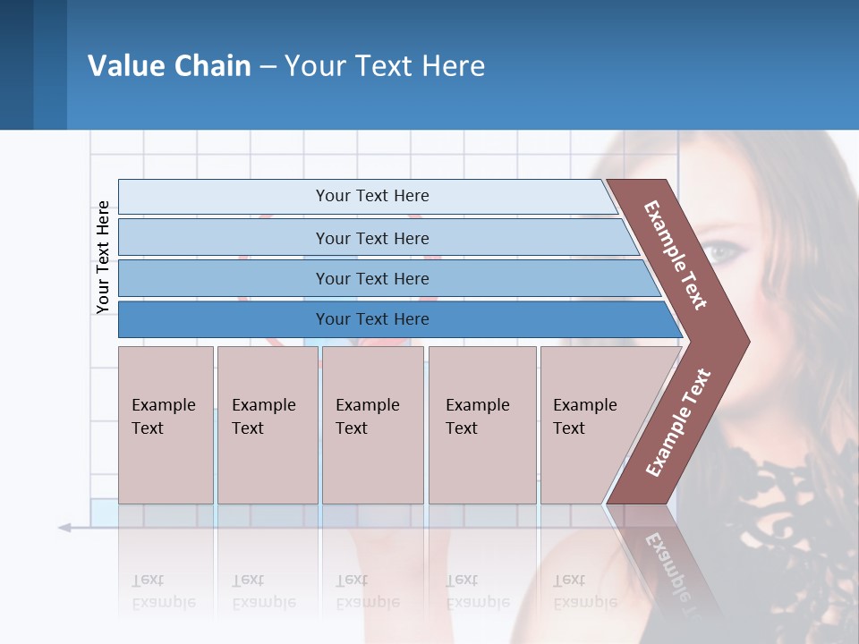A Woman In A Black Dress With A Red Circle Over Her Head PowerPoint Template