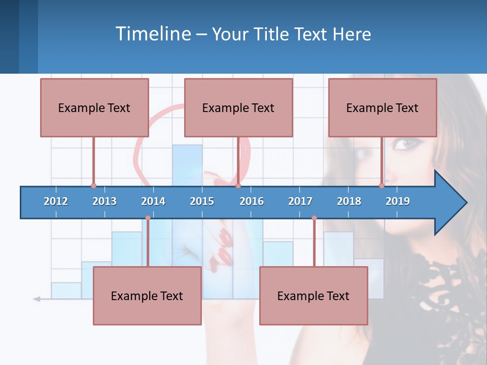A Woman In A Black Dress With A Red Circle Over Her Head PowerPoint Template
