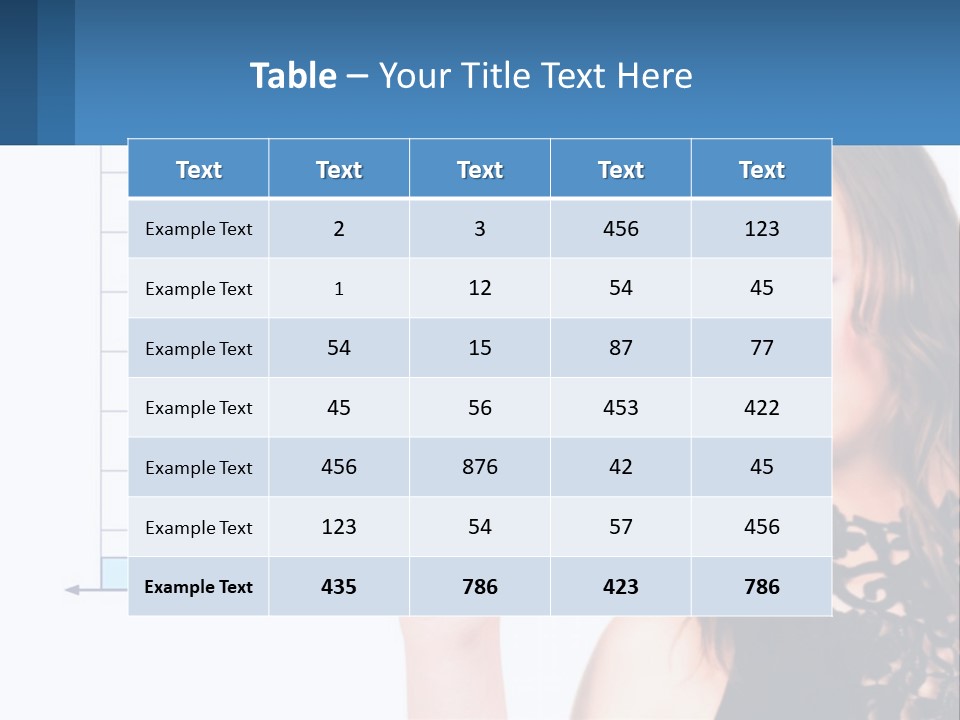 A Woman In A Black Dress With A Red Circle Over Her Head PowerPoint Template