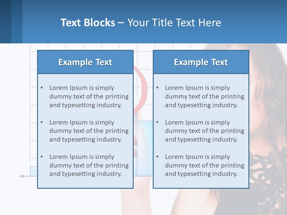 A Woman In A Black Dress With A Red Circle Over Her Head PowerPoint Template