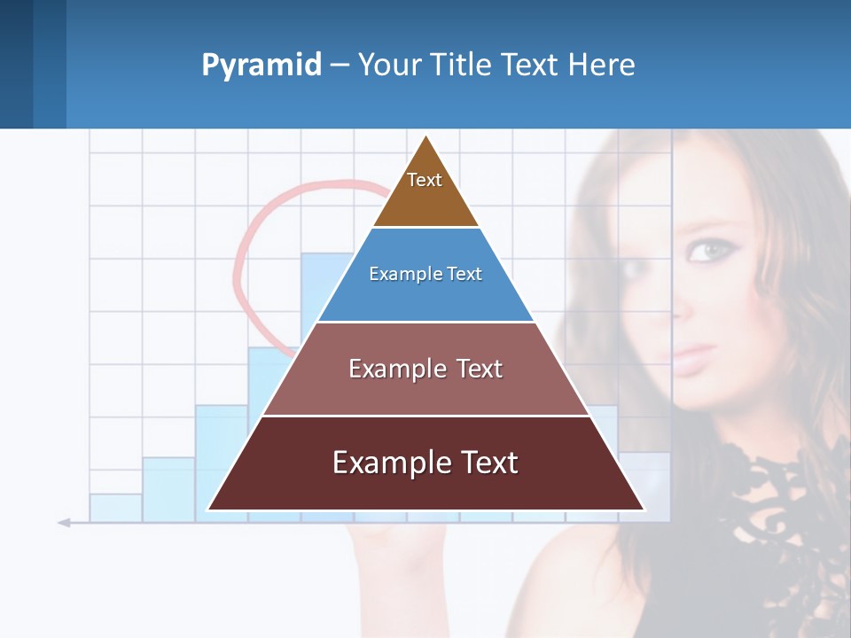 A Woman In A Black Dress With A Red Circle Over Her Head PowerPoint Template