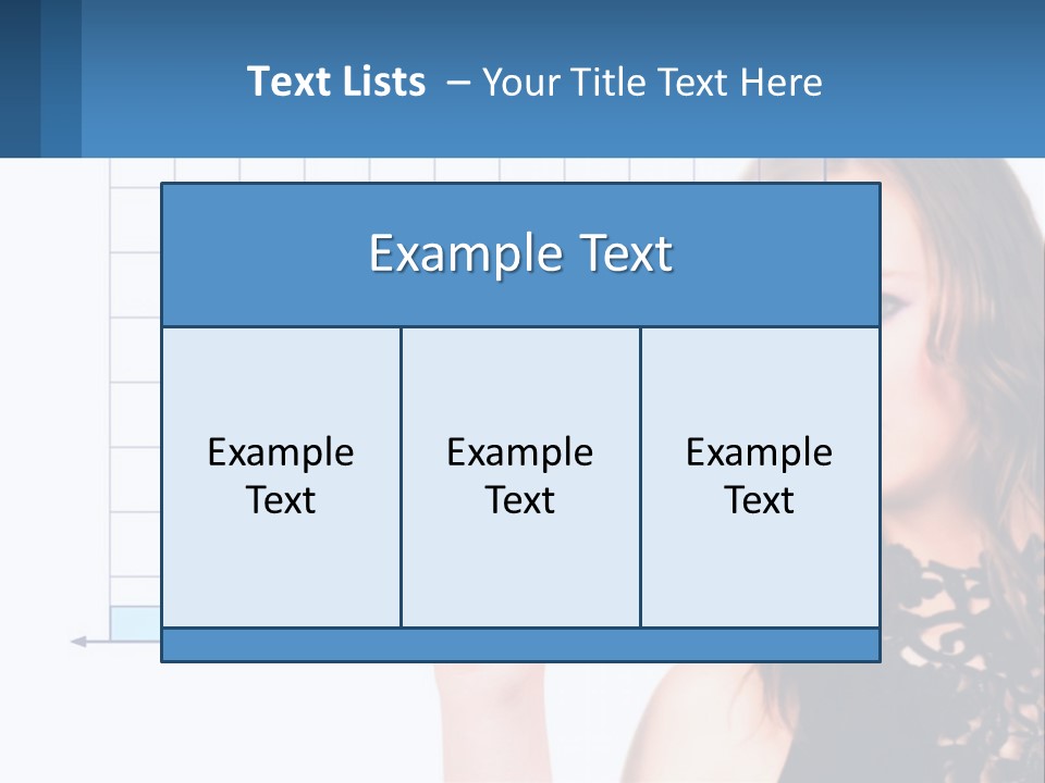 A Woman In A Black Dress With A Red Circle Over Her Head PowerPoint Template
