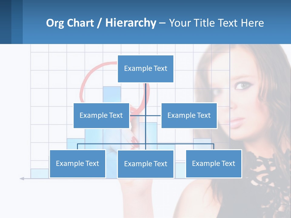 A Woman In A Black Dress With A Red Circle Over Her Head PowerPoint Template